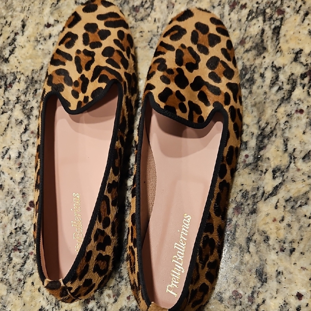 Pretty Ballerinas Animal Print Pony Loafers - NEW